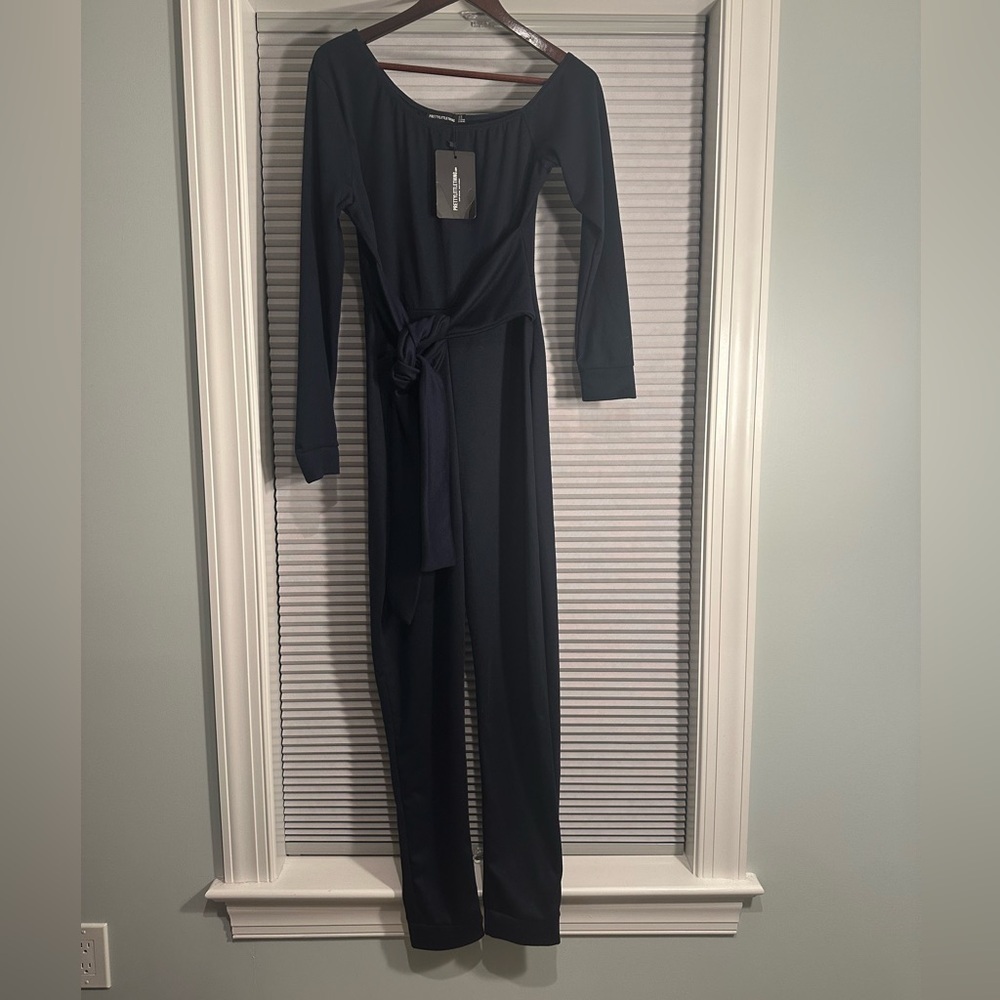 NWT Pretty Little Thing navy jumpsuit